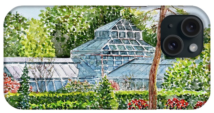 Snug Harbor Greenhouse iPhone Case featuring the painting Snug Harbor Greenhouse by Anthony Butera