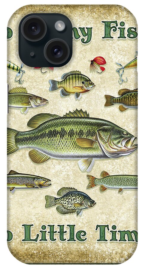 Jon Q Wright iPhone Case featuring the painting So Many Fish Sign by JQ Licensing
