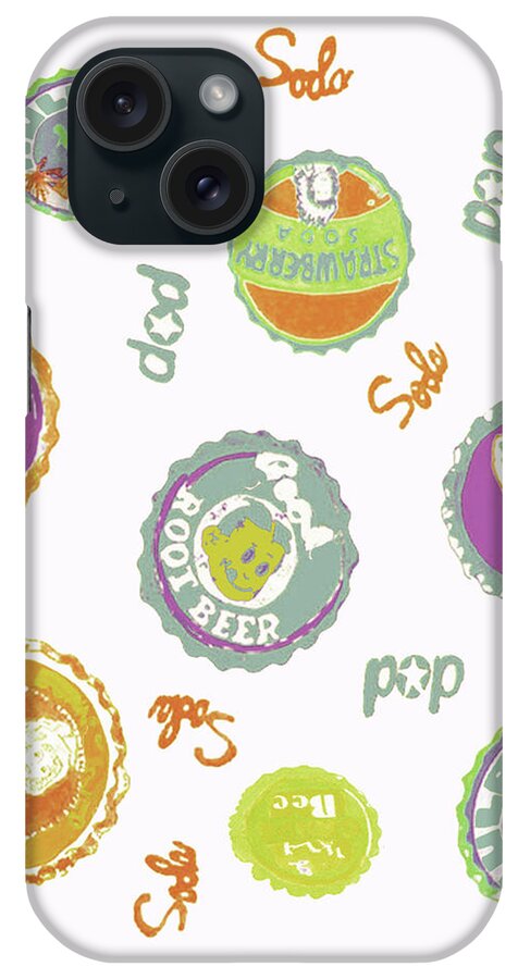 Gouache iPhone Case featuring the painting Soda POP by Beth Saffer