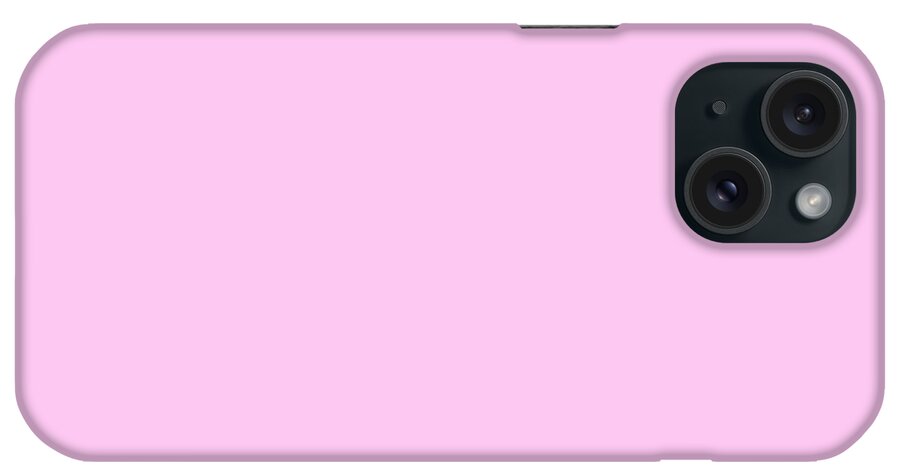 Solid Colors iPhone Case featuring the digital art Soft Pink Color Decor by Garaga Designs