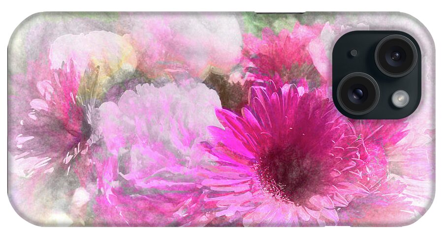 Flower Impressions iPhone Case featuring the photograph Soft Pink Gerbera by Natalie Rotman Cote
