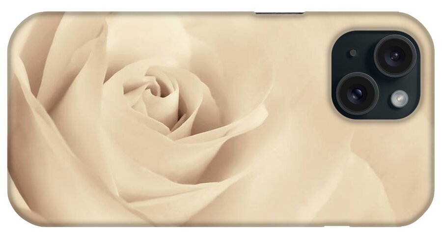 Rose iPhone Case featuring the photograph Softness of the Rose in Beige by Jennie Marie Schell