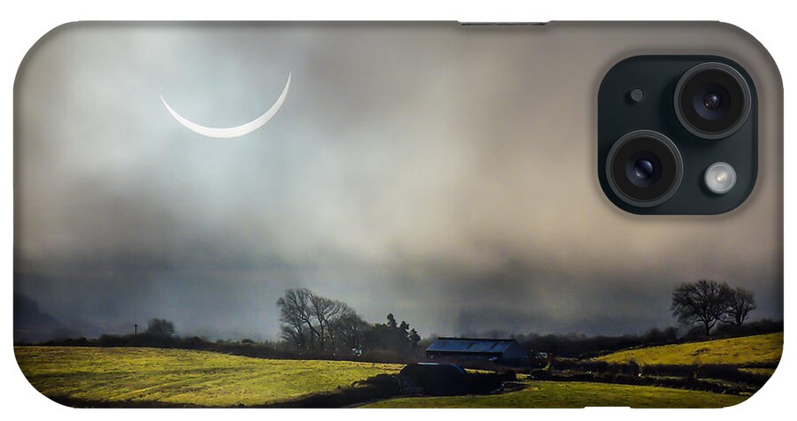 Ireland iPhone Case featuring the photograph Solar Eclipse over County Clare Countryside by James Truett