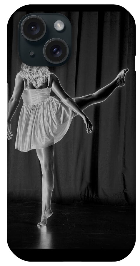 B&w iPhone Case featuring the photograph Solarized Dancer by Frederic A Reinecke