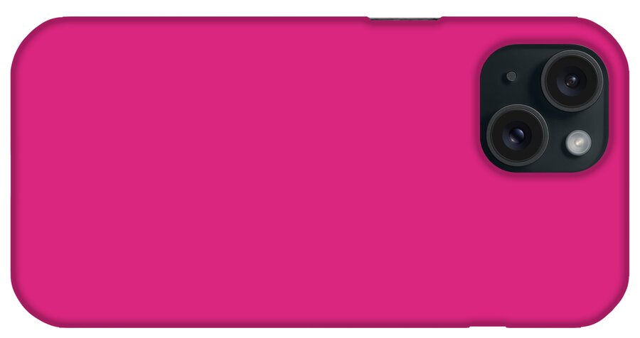 Solid Colors iPhone Case featuring the digital art Solid Fuchsia Color by Garaga Designs