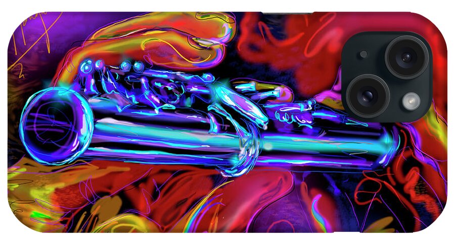 Flute iPhone Case featuring the painting Solid Silver by DC Langer