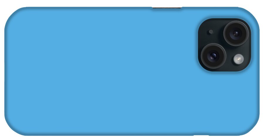 Solid Colors iPhone Case featuring the digital art Solid Sky Blue by Garaga Designs