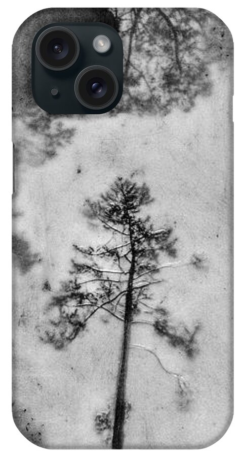 Encaustic iPhone Case featuring the mixed media Solitary Haze by Roseanne Jones