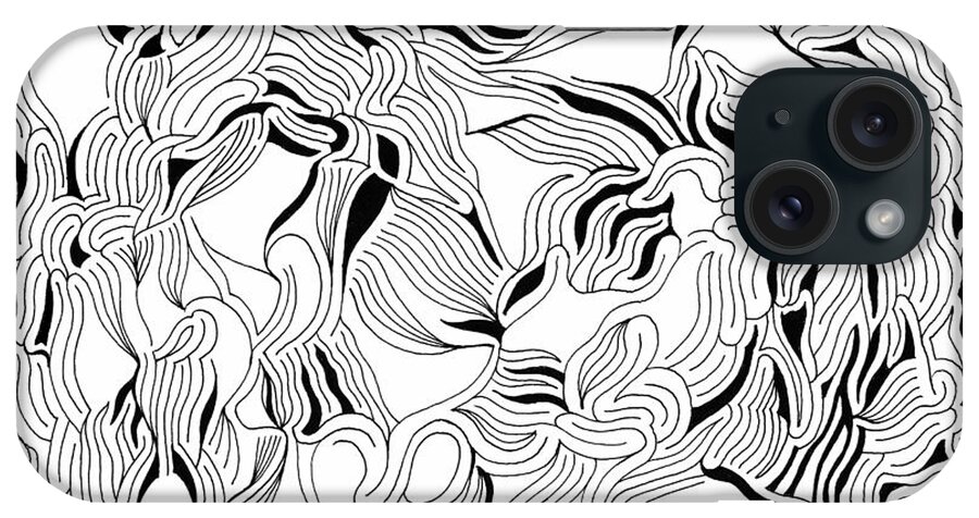 Mazes iPhone Case featuring the drawing Solitude by Steven Natanson
