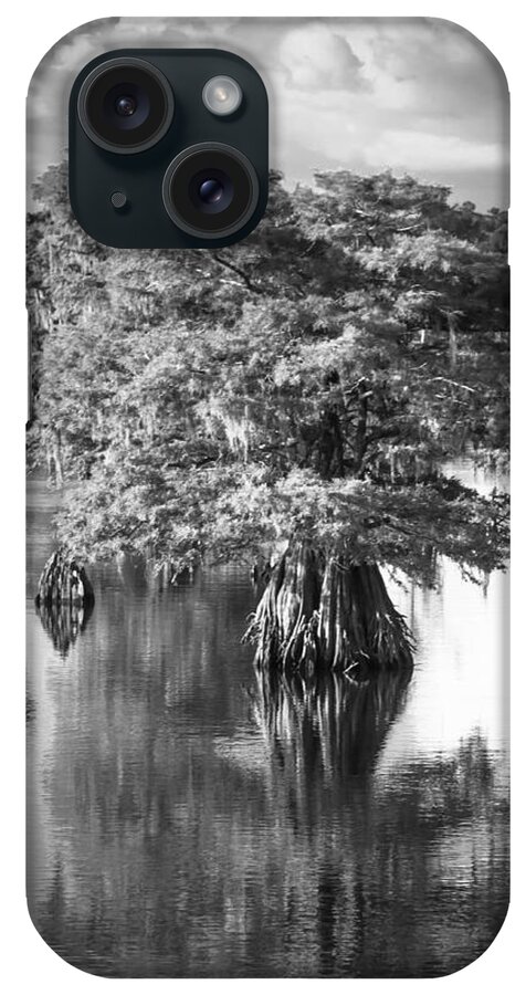Dead Lakes iPhone Case featuring the photograph Solo Tree Dead Lakes Black and White by Debra Forand