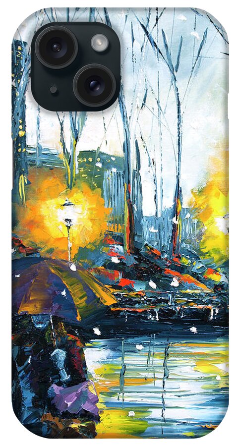 City iPhone Case featuring the painting Solstice in the City, vol.1 by Nelson Ruger