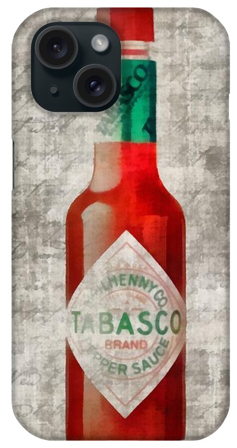 Tabasco iPhone Case featuring the painting Some Like It Hot Tabasco Sauce by Edward Fielding