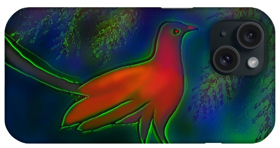 Bird Painting iPhone Case featuring the digital art Songs OF Forest by Latha Gokuldas Panicker