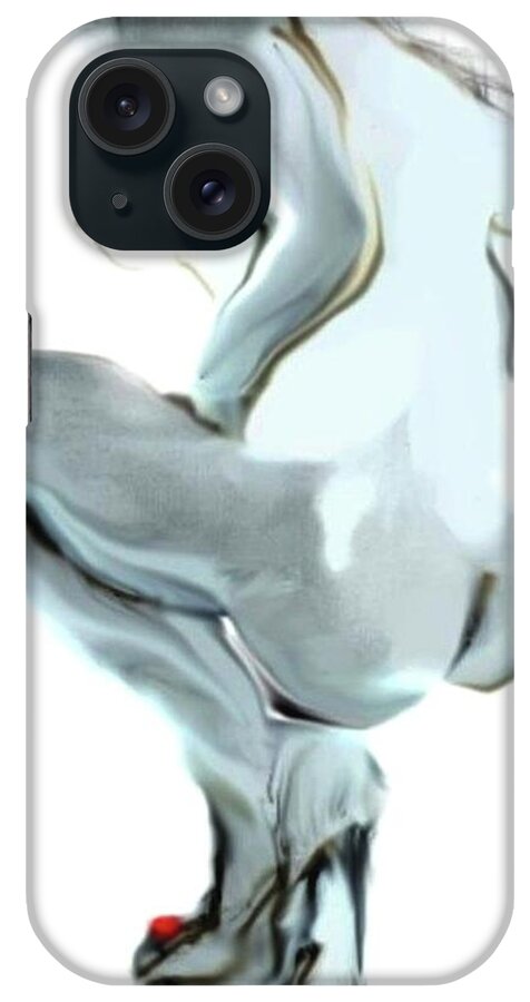 Nude Prints Paintings iPhone Case featuring the painting Sophi Squats by Carolyn Weltman