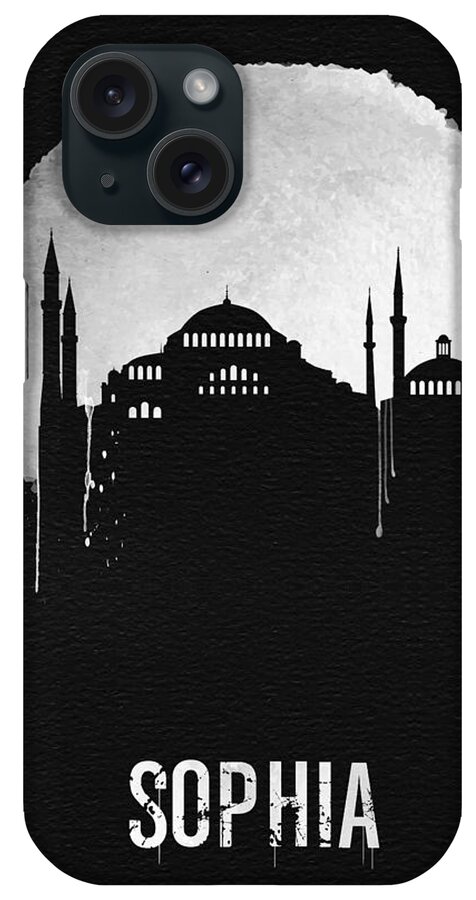 Sophia iPhone Case featuring the digital art Sophia Landmark Black by Naxart Studio