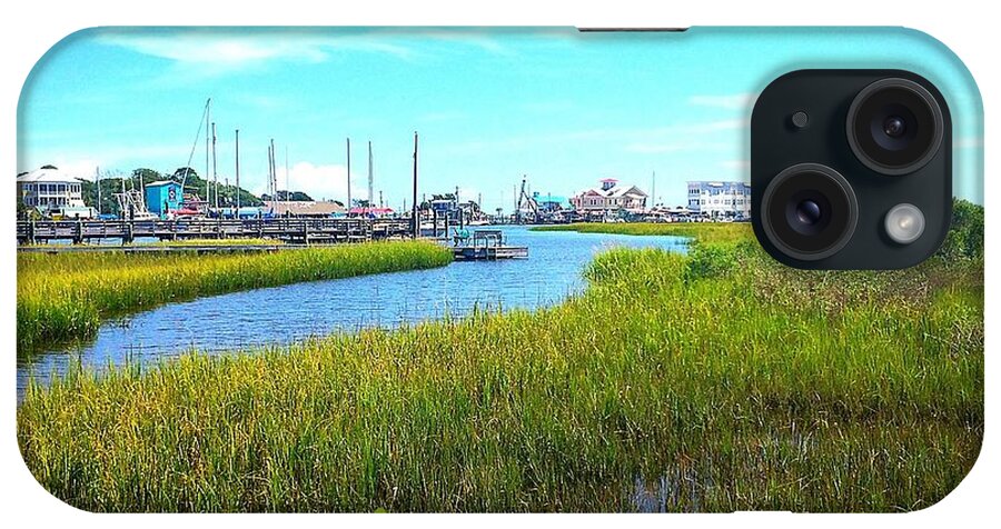 Art iPhone Case featuring the painting Souhtport Marsh Poster by Shelia Kempf