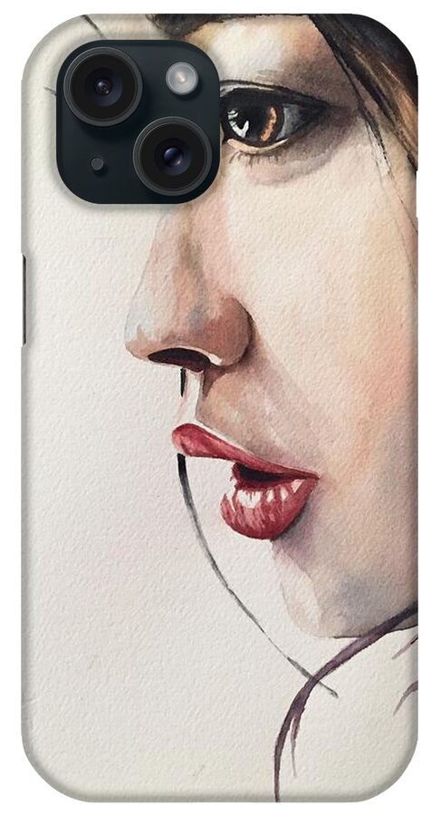 Asian Woman iPhone Case featuring the painting Soul Poetry by Michal Madison