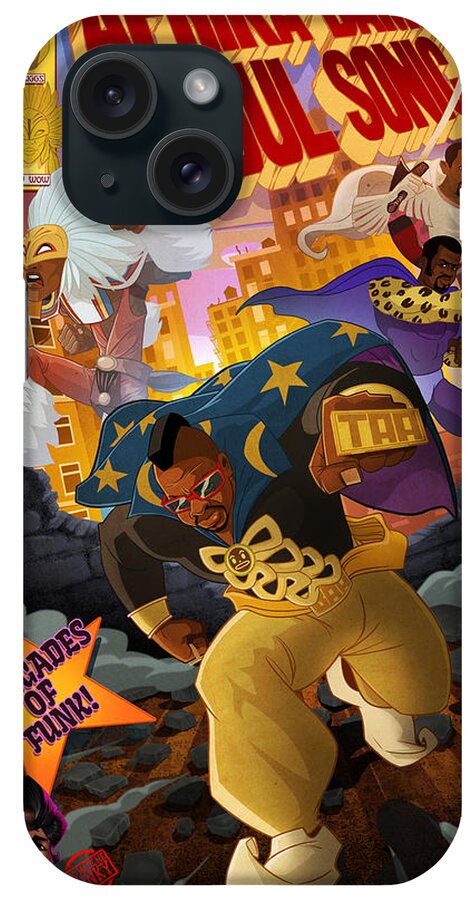 Afrika Bambaataa iPhone Case featuring the digital art Soul Sonic Force by Nelson Dedos Garcia