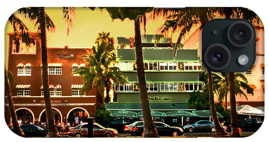 South Beach iPhone Case featuring the photograph South Beach Ocean Drive by Steven Sparks