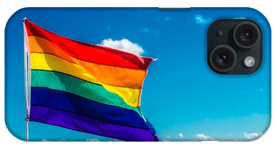 Pride Flag iPhone Case featuring the photograph South Beach Pride by Melinda Ledsome