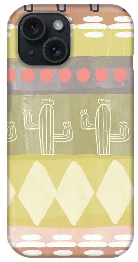 Cactus iPhone Case featuring the mixed media Southwest Cactus Decorative- Art by Linda Woods by Linda Woods