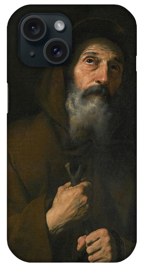 Jusepe De Ribera iPhone Case featuring the painting Spagnoletto ST FRANCIS OF PAOLA by Jusepe de