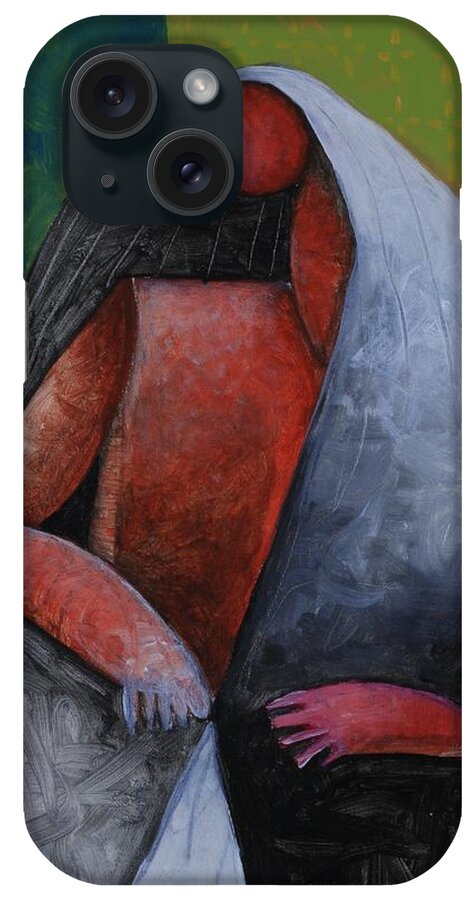  Abstract iPhone Case featuring the painting SPERAMUS The Face of Moving Forward by Mark M Mellon