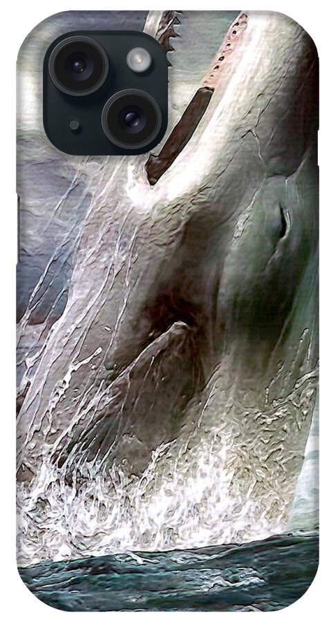Whale iPhone Case featuring the digital art Sperm Whale by Pennie McCracken