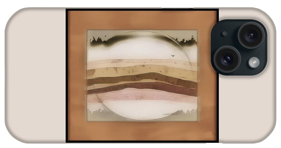 Abstract iPhone Case featuring the mixed media Sphere by Lenore Senior
