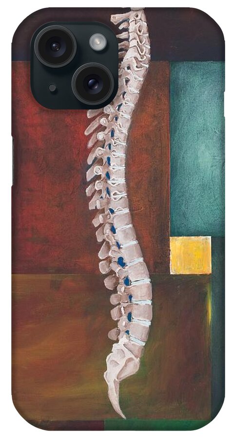 Spine iPhone Case featuring the painting Spinal Column by Sara Young