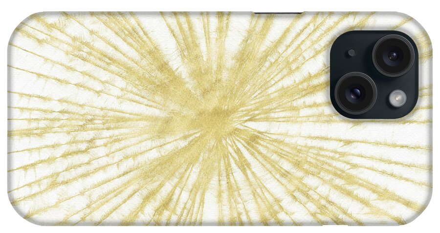 Gold iPhone Case featuring the painting Spinning Gold- Art by Linda Woods by Linda Woods