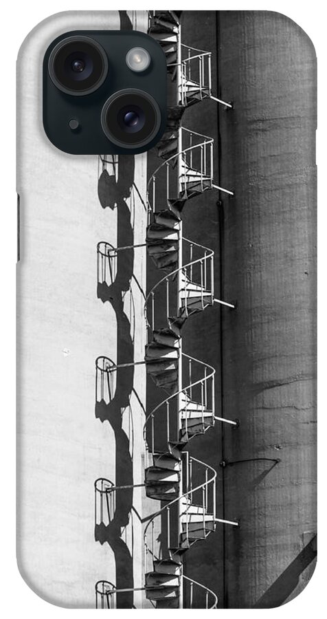 Spiral Staircase iPhone Case featuring the photograph Spiral stairs forever by Charles McCleanon