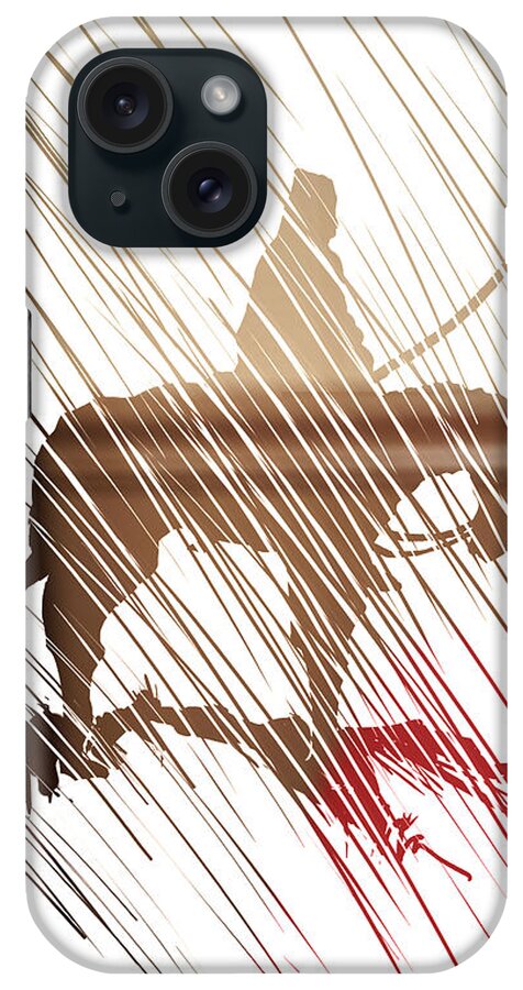 iPhone Case featuring the painting Spirit Animal . War Horse by John Gholson