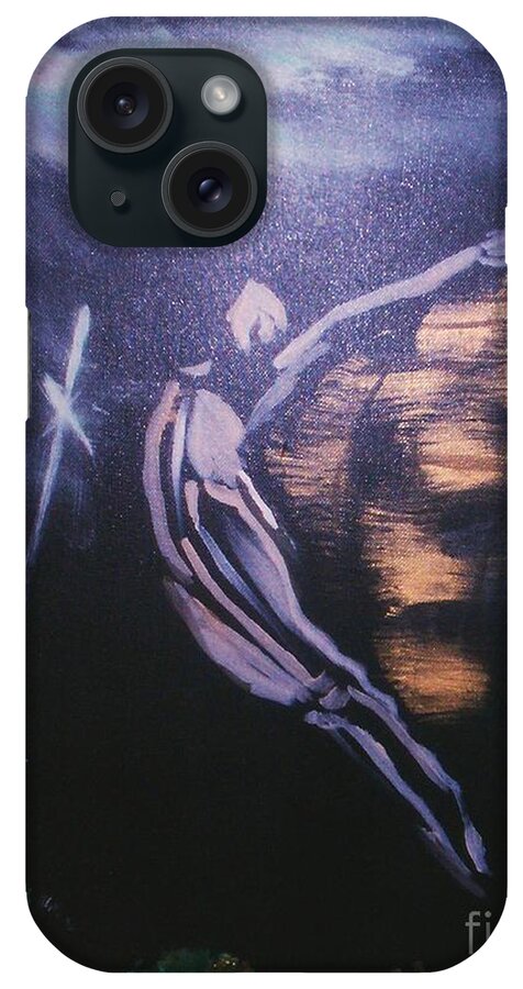 Spirit Raising Rest In Peace iPhone Case featuring the painting Spirit Raising by Tyrone Hart