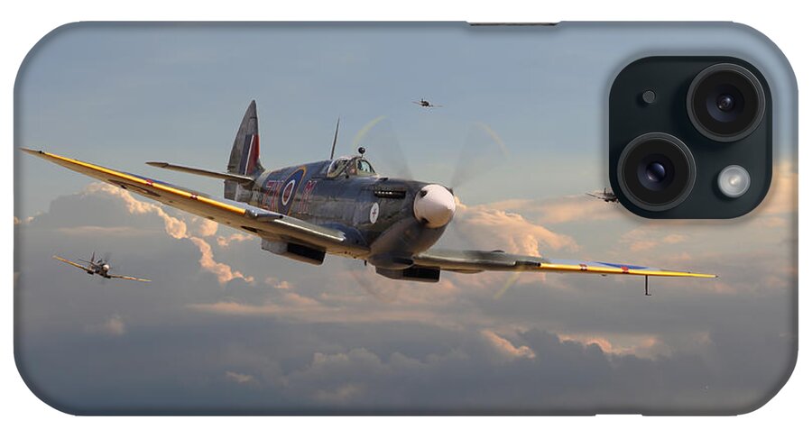 Aircraft iPhone Case featuring the photograph Spitfire - Homeward by Pat Speirs