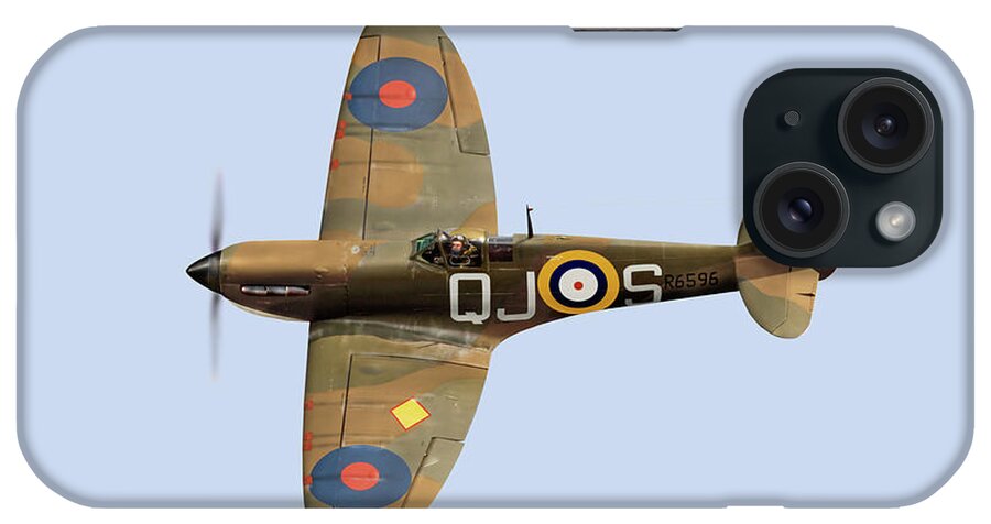 Spitfire iPhone Case featuring the photograph Spitfire Mk 1 R6596 QJ-S by Gary Eason