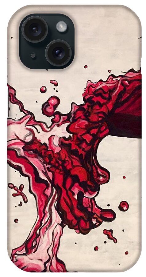 Wine iPhone Case featuring the painting Splash by Joel Tesch