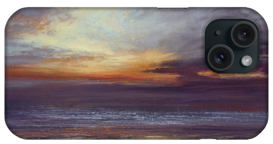 Sunset iPhone Case featuring the painting Splash of Light by Valerie Travers