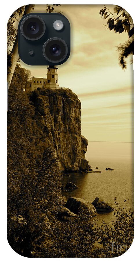 Lighthouse iPhone Case featuring the photograph Split Rock by Becqi Sherman