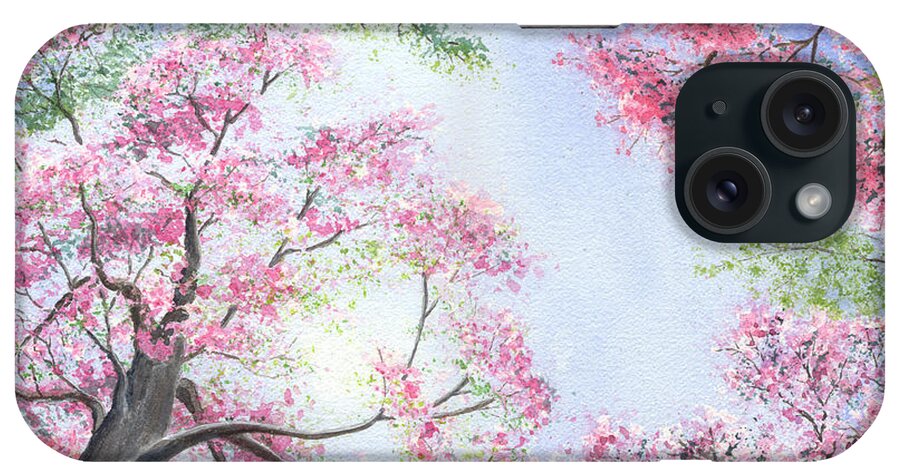 Tree Blossoms iPhone Case featuring the painting Spring Blossoms by Lynn Quinn