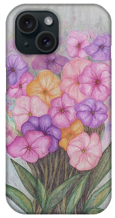 Flowers iPhone Case featuring the mixed media Spring Bouquet by Norma Duch