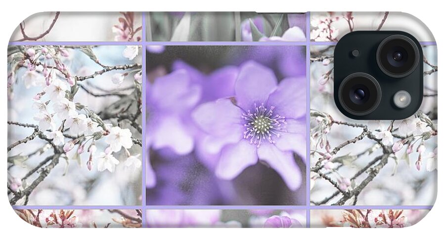 Jenny Rainbow Fine Art Photography iPhone Case featuring the photograph Spring Flower Collage. Shabby Chic Collection by Jenny Rainbow