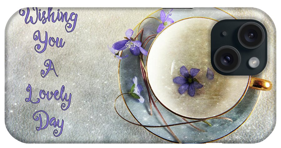 Greeting iPhone Case featuring the photograph Spring in a Cup by Randi Grace Nilsberg
