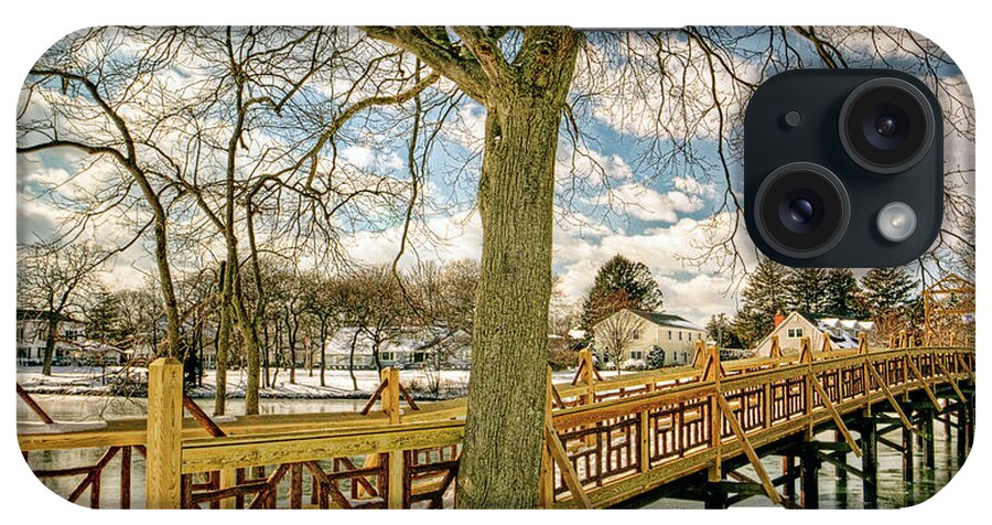 Recent iPhone Case featuring the photograph Spring Lake New Jersey Bridge In Snow by Geraldine Scull