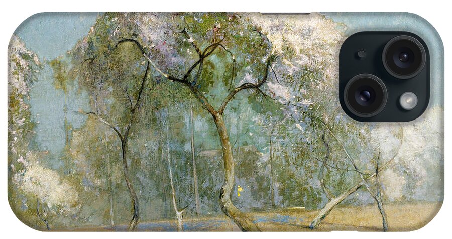 Emil Carlsen iPhone Case featuring the painting Spring Landscape by Emil Carlsen