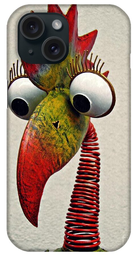 Bird iPhone Case featuring the photograph Spring Neck Bird in Metal by Sarah Loft