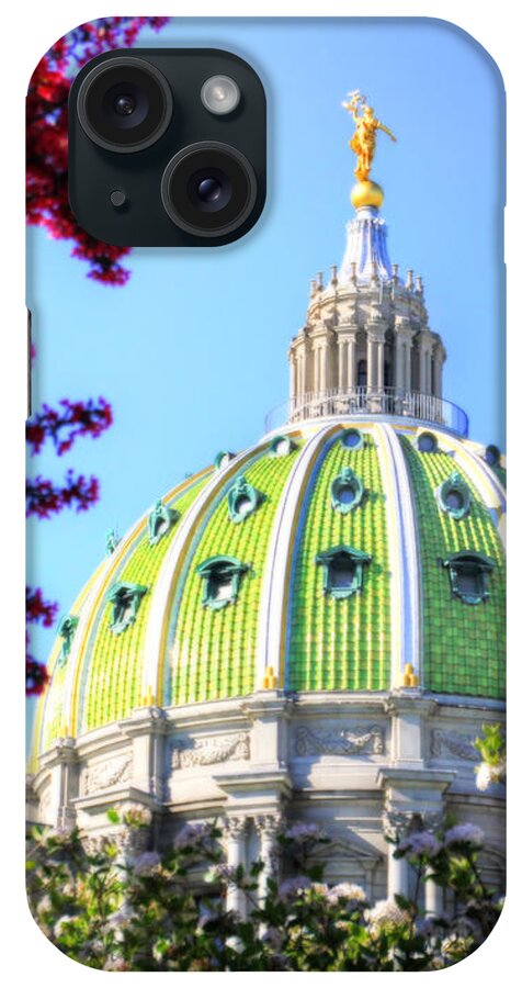 Spring iPhone Case featuring the photograph Spring's Arrival at the Pennsylvania Capitol by Shelley Neff