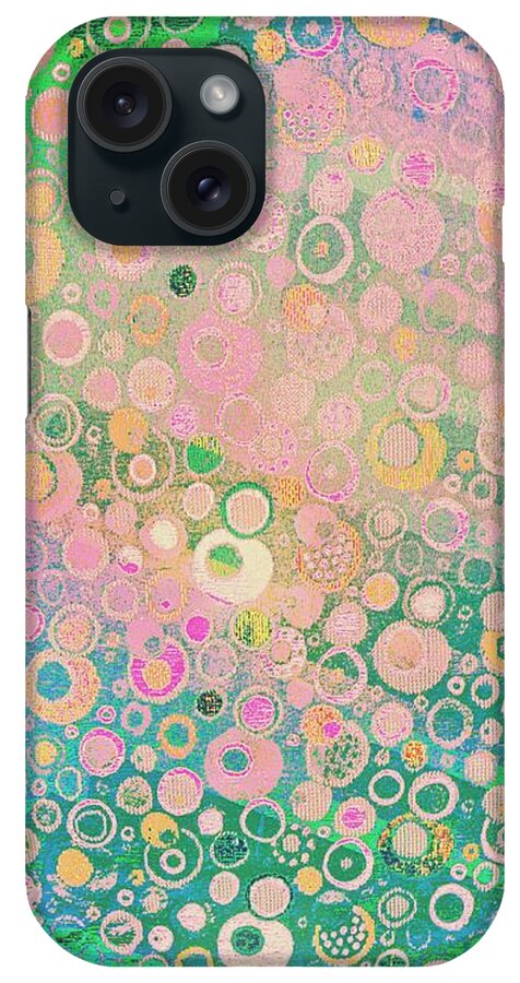 Fairy Rings Abstract iPhone Case featuring the digital art Springtime Fairy Meadow Festival by Pamela Smale Williams