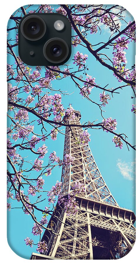 Paris Photography iPhone Case featuring the photograph Springtime in Paris - Eiffel Tower Photograph by Melanie Alexandra Price