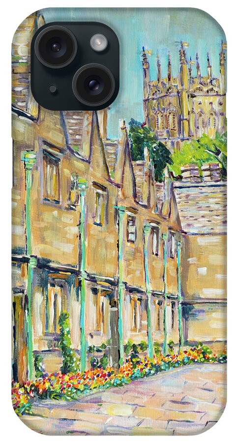 Acrylic iPhone Case featuring the painting Springtime Stroll In Chipping Campden by Seeables Visual Arts